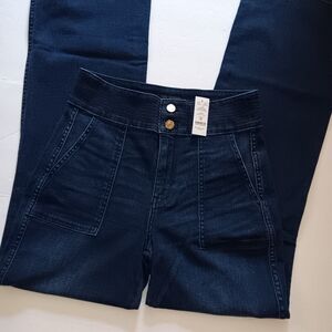 WHBM Extra High Rise Trouser Jeans Dark Denim 4R NEW WITH TAGS